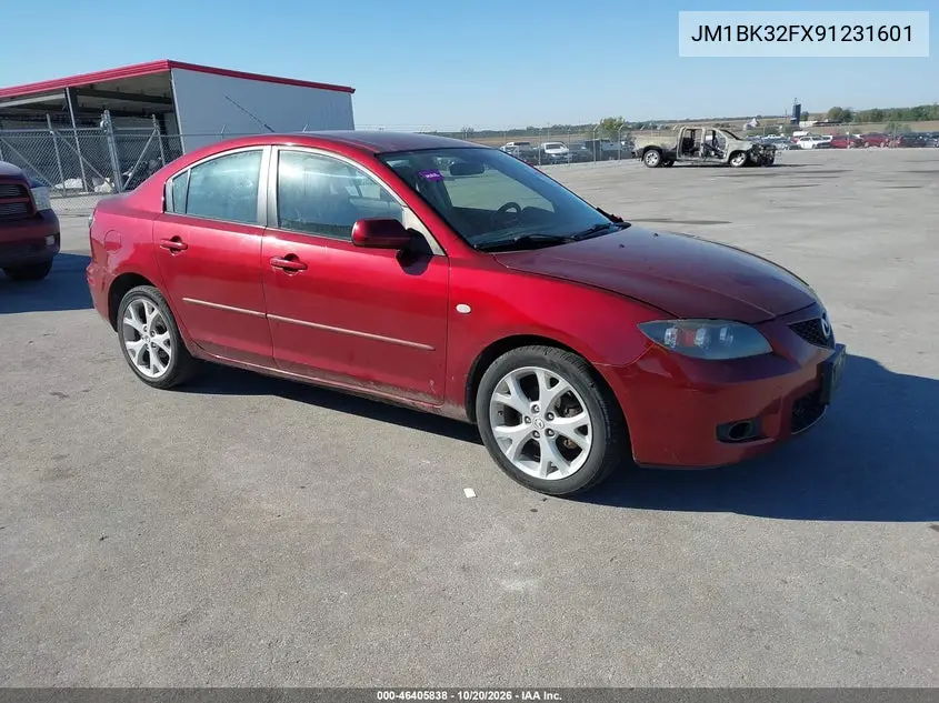 MAZDA 3 2009, VIN JM1BK32FX91231601