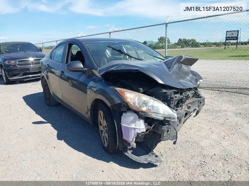 MAZDA 3 2010, VIN JM1BL1SF3A1207520