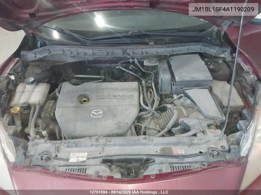2010 MAZDA 3 VIN JM1BL1SF4A1190209 — фото 10