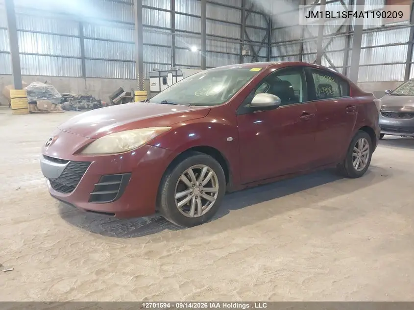 2010 MAZDA 3 VIN JM1BL1SF4A1190209 — фото 2