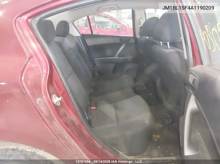 2010 MAZDA 3 VIN JM1BL1SF4A1190209 — фото 8