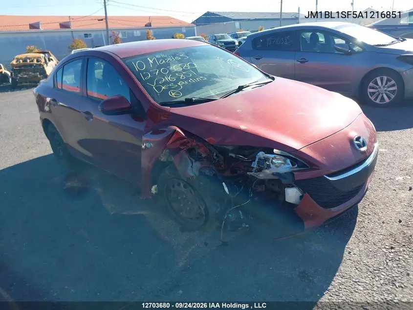 MAZDA 3 2010, VIN JM1BL1SF5A1216851