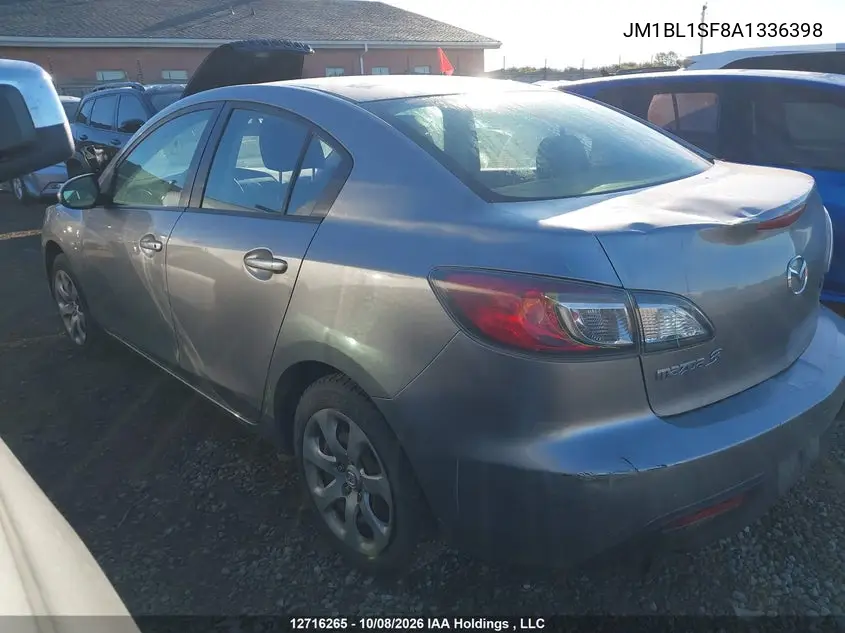 2010 MAZDA 3 VIN JM1BL1SF8A1336398 — фото 3