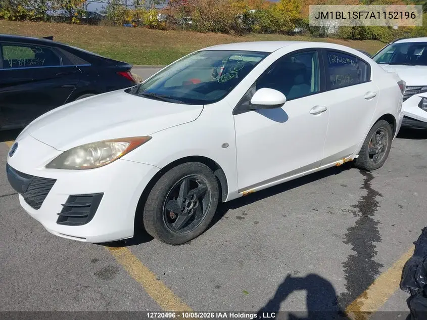 2010 MAZDA 3 VIN JM1BL1SF7A1152196 — фото 2
