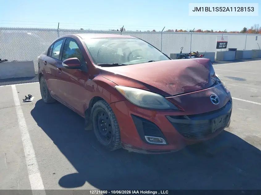 MAZDA 3 2010, VIN JM1BL1S52A1128153