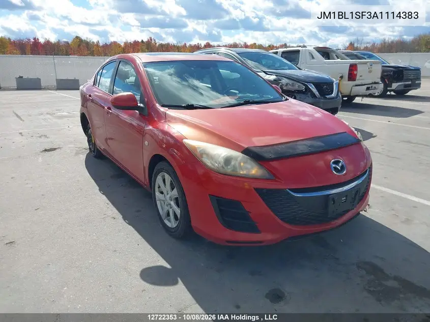 MAZDA 3 2010, VIN JM1BL1SF3A1114383
