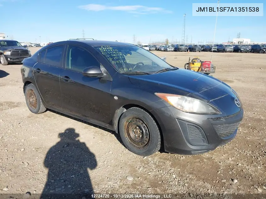 MAZDA 3 2010, VIN JM1BL1SF7A1351538