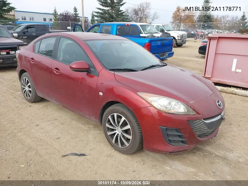MAZDA 3 2010, VIN JM1BL1SF2A1178771