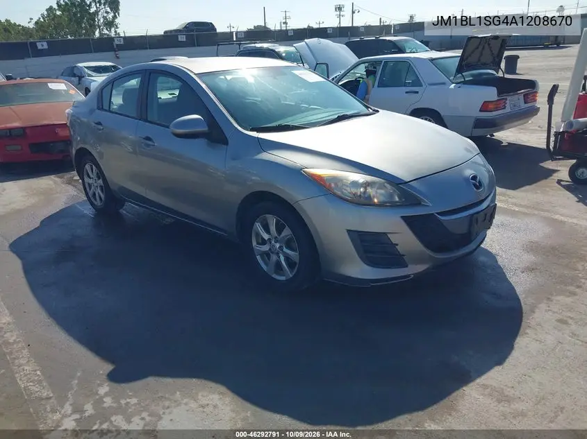 MAZDA 3 2010, VIN JM1BL1SG4A1208670