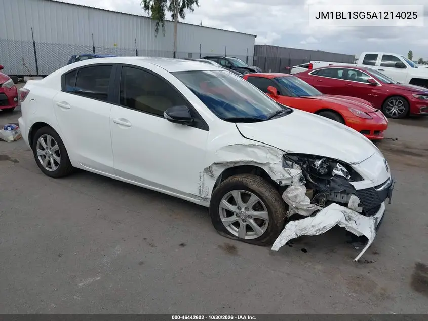 MAZDA 3 2010, VIN JM1BL1SG5A1214025