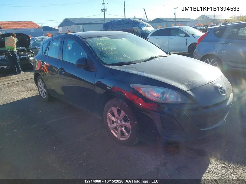 MAZDA 3 2011, VIN JM1BL1KF1B1394533