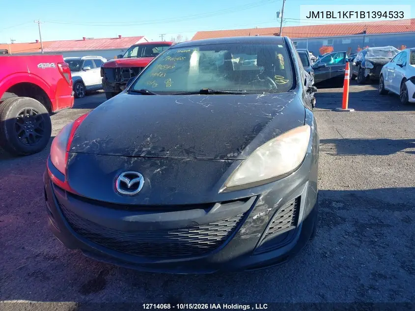 2011 MAZDA 3 VIN JM1BL1KF1B1394533 — фото 11