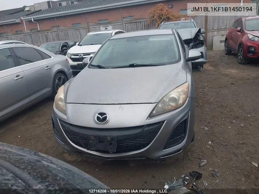 2011 MAZDA 3 VIN JM1BL1KF1B1450194 — фото 13