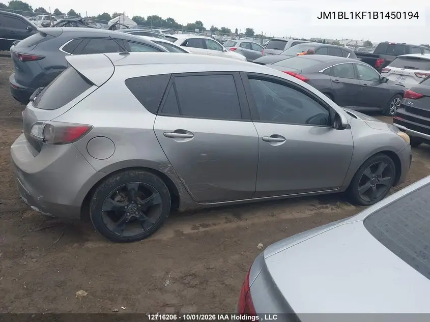 2011 MAZDA 3 VIN JM1BL1KF1B1450194 — фото 14