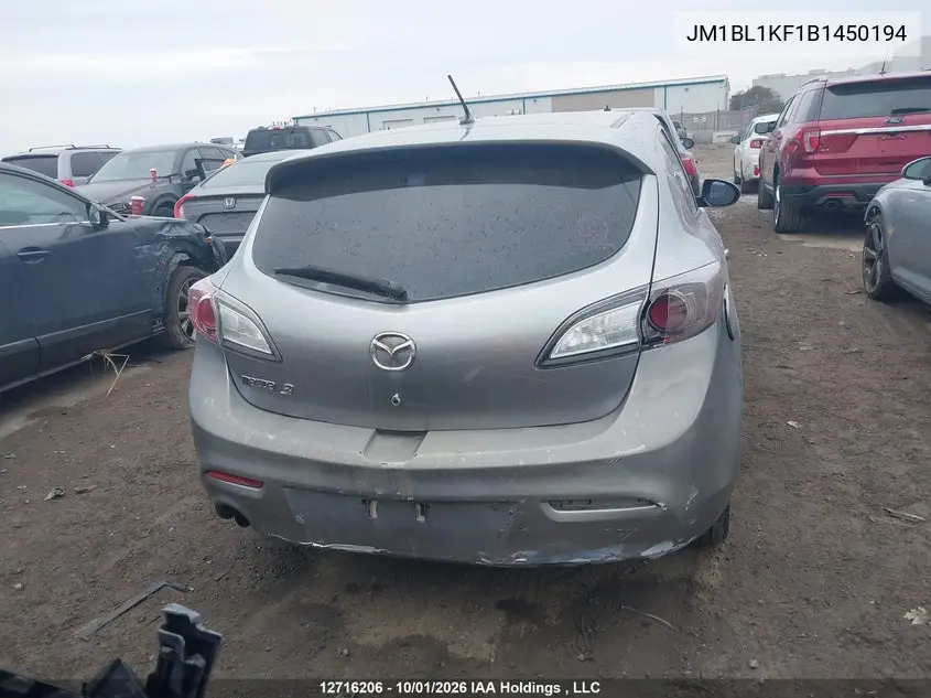 2011 MAZDA 3 VIN JM1BL1KF1B1450194 — фото 17