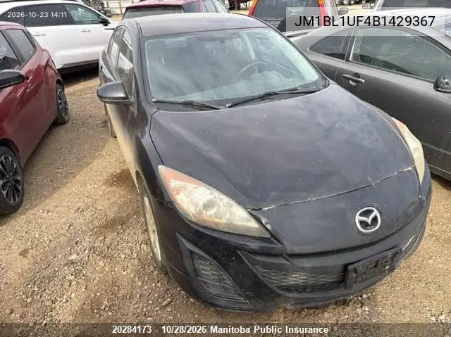 MAZDA 3 2011, VIN JM1BL1UF4B1429367