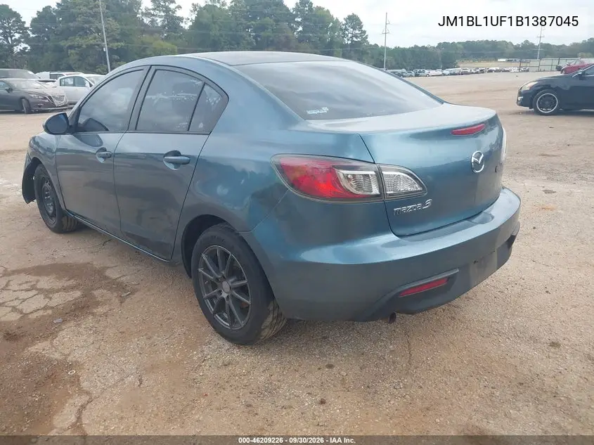 MAZDA 3 2011, VIN JM1BL1UF1B1387045