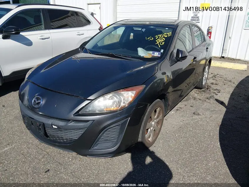 2011 MAZDA 3 VIN JM1BL1VG0B1436498 — фото 2