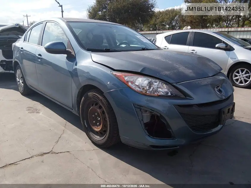 MAZDA 3 2011, VIN JM1BL1UF1B1424353