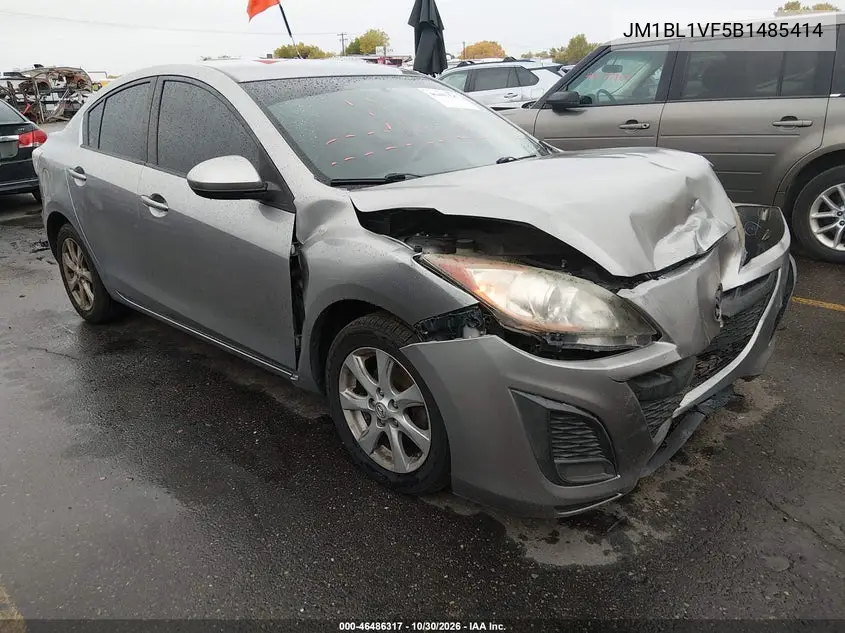 MAZDA 3 2011, VIN JM1BL1VF5B1485414