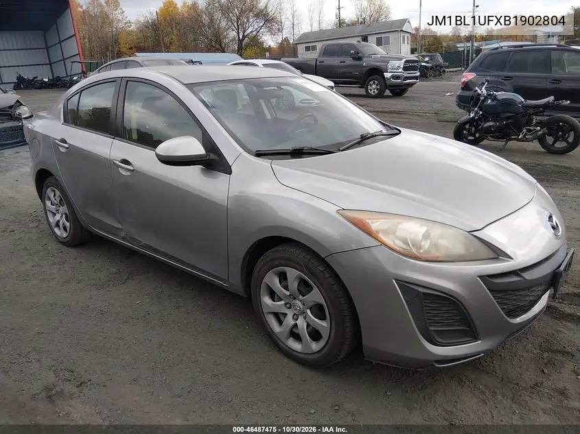 MAZDA 3 2011, VIN JM1BL1UFXB1902804