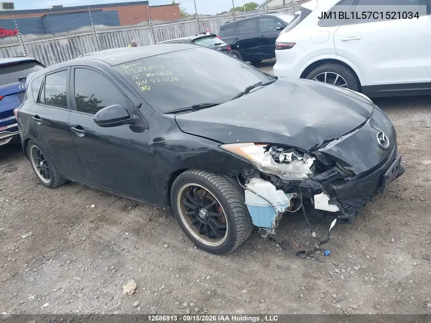 MAZDA 3 2012, VIN JM1BL1L57C1521034