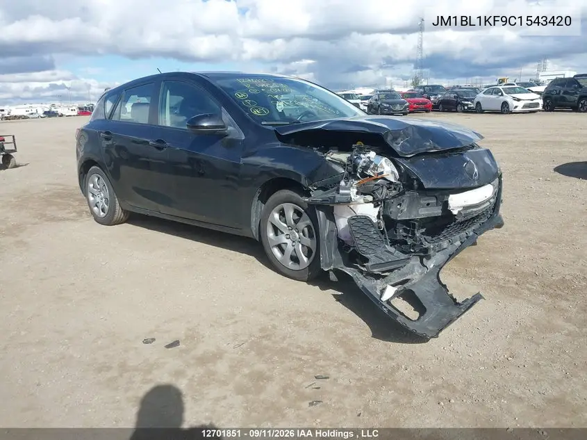 MAZDA 3 2012, VIN JM1BL1KF9C1543420