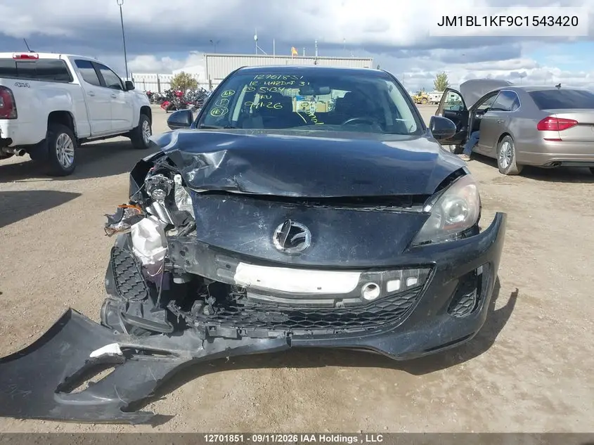 2012 MAZDA 3 VIN JM1BL1KF9C1543420 — фото 11