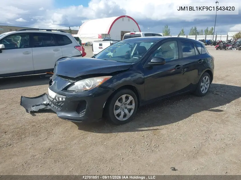 2012 MAZDA 3 VIN JM1BL1KF9C1543420 — фото 2