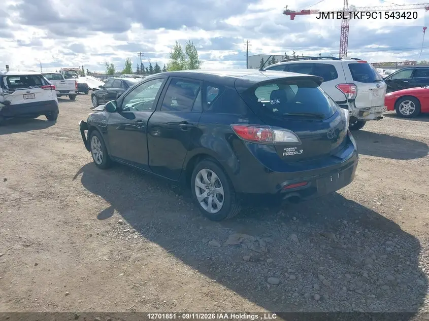 2012 MAZDA 3 VIN JM1BL1KF9C1543420 — фото 3