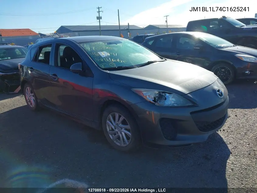 MAZDA 3 2012, VIN JM1BL1L74C1625241