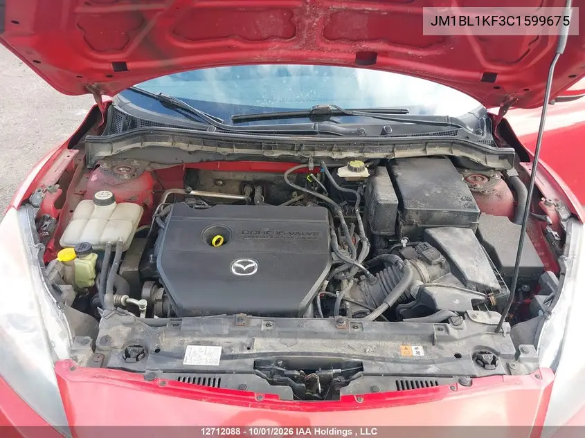 2012 MAZDA 3 VIN JM1BL1KF3C1599675 — фото 10