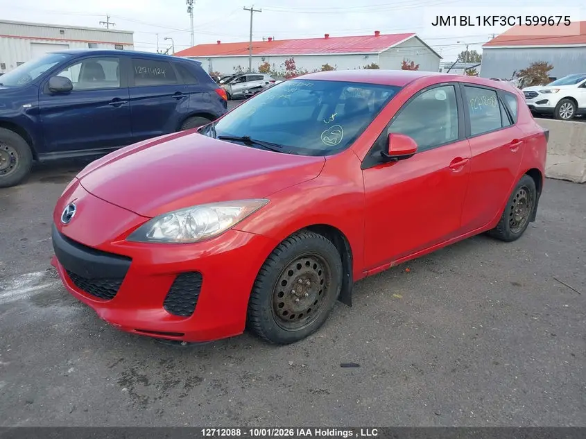 2012 MAZDA 3 VIN JM1BL1KF3C1599675 — фото 2