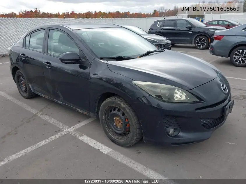 MAZDA 3 2012, VIN JM1BL1V75C1608669
