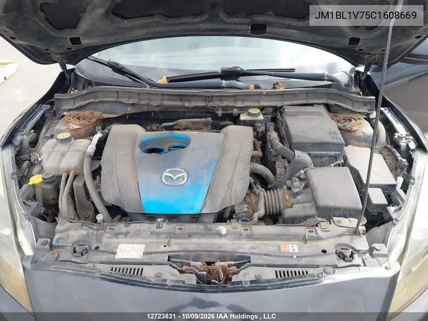 2012 MAZDA 3 VIN JM1BL1V75C1608669 — фото 10