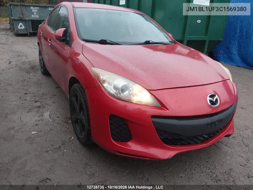 MAZDA 3 2012, VIN JM1BL1UF3C1569380