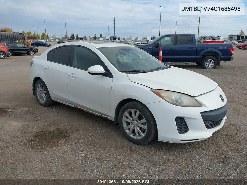 MAZDA 3 2012, VIN JM1BL1V74C1685498