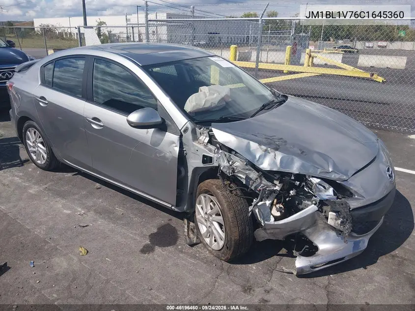 MAZDA 3 2012, VIN JM1BL1V76C1645360
