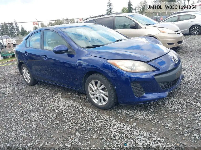 MAZDA 3 2012, VIN JM1BL1W83C1694054