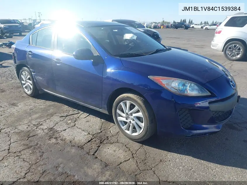 MAZDA 3 2012, VIN JM1BL1V84C1539384