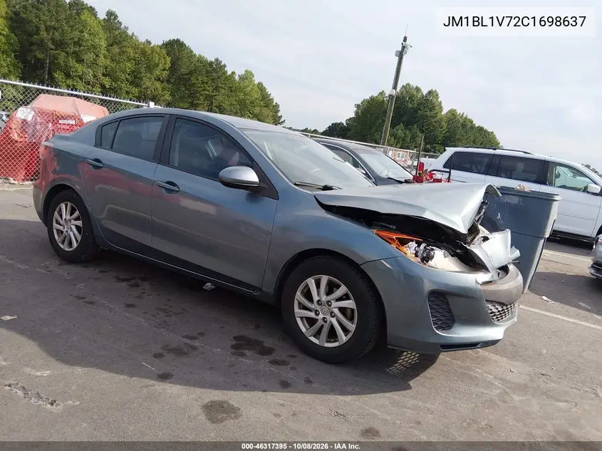 MAZDA 3 2012, VIN JM1BL1V72C1698637