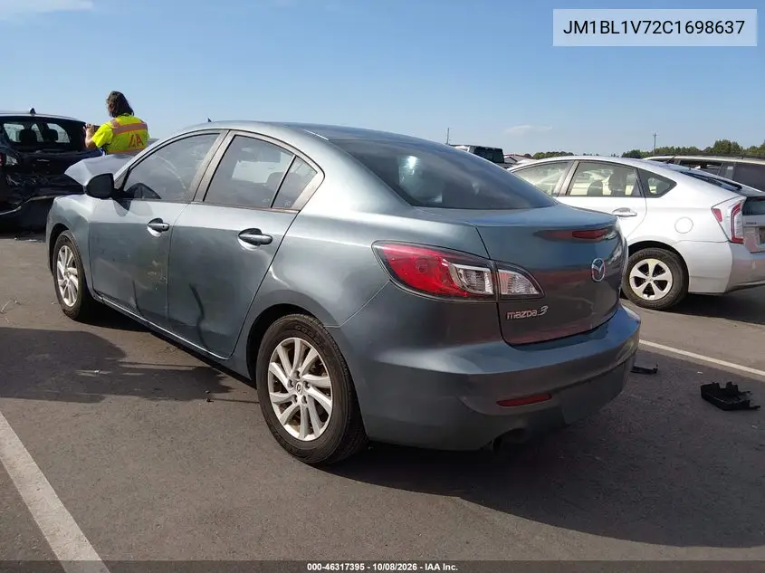 2012 MAZDA 3 VIN JM1BL1V72C1698637 — фото 3