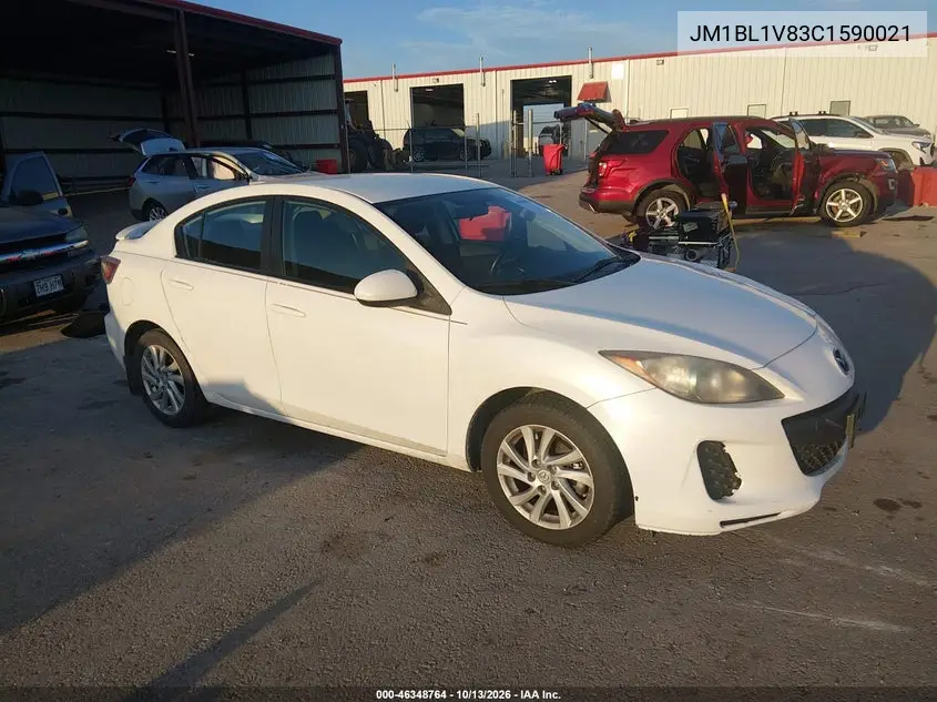 MAZDA 3 2012, VIN JM1BL1V83C1590021