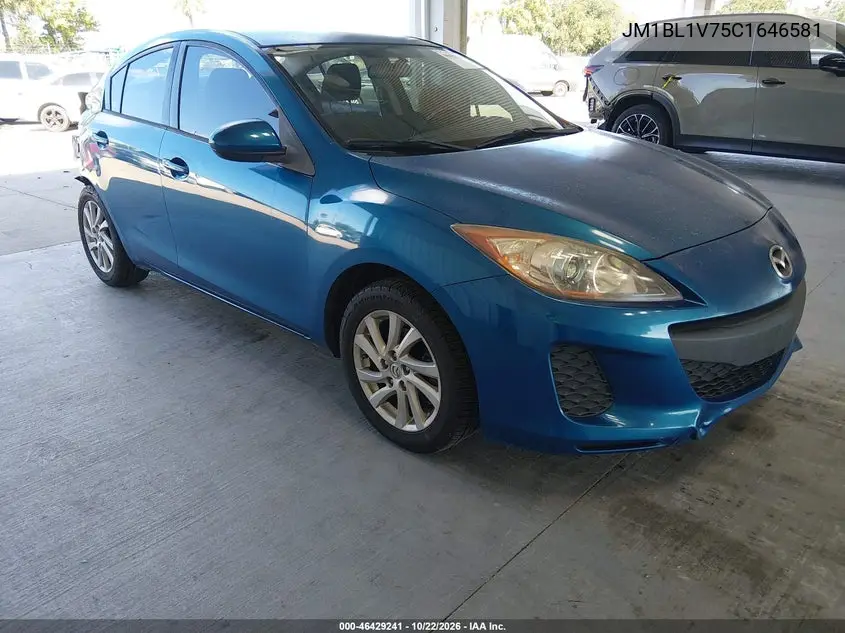 MAZDA 3 2012, VIN JM1BL1V75C1646581