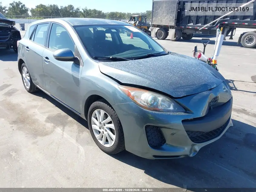 MAZDA 3 2012, VIN JM1BL1L70C1533169