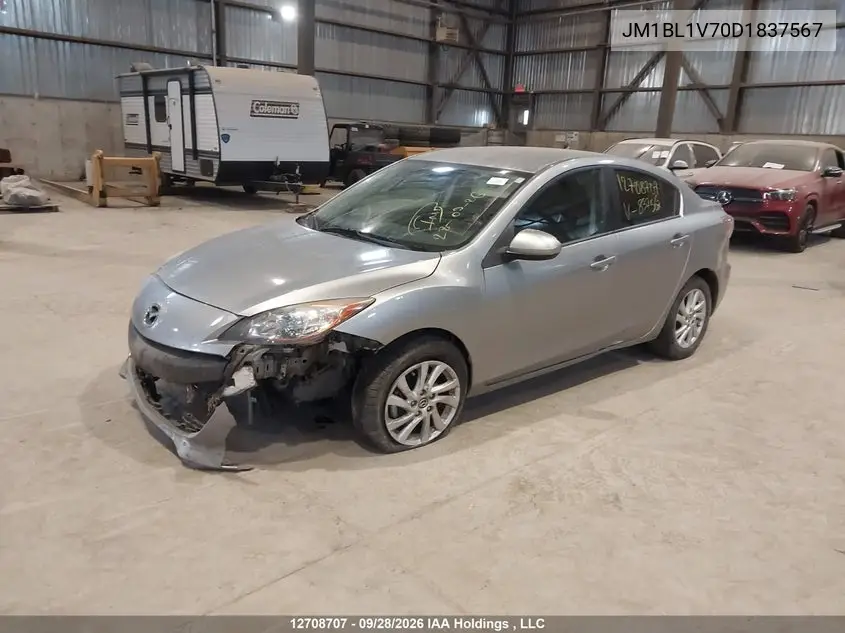 2013 MAZDA 3 VIN JM1BL1V70D1837567 — фото 2