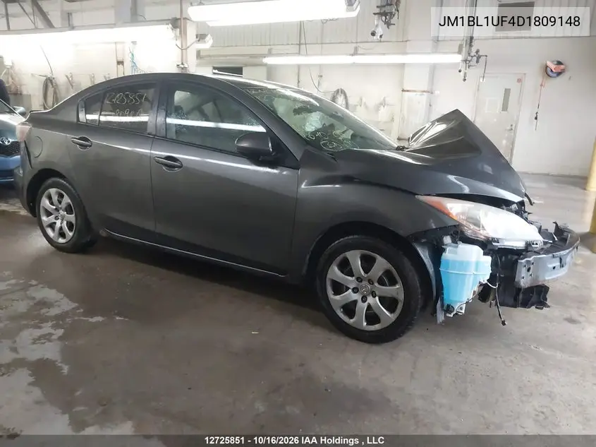MAZDA 3 2013, VIN JM1BL1UF4D1809148