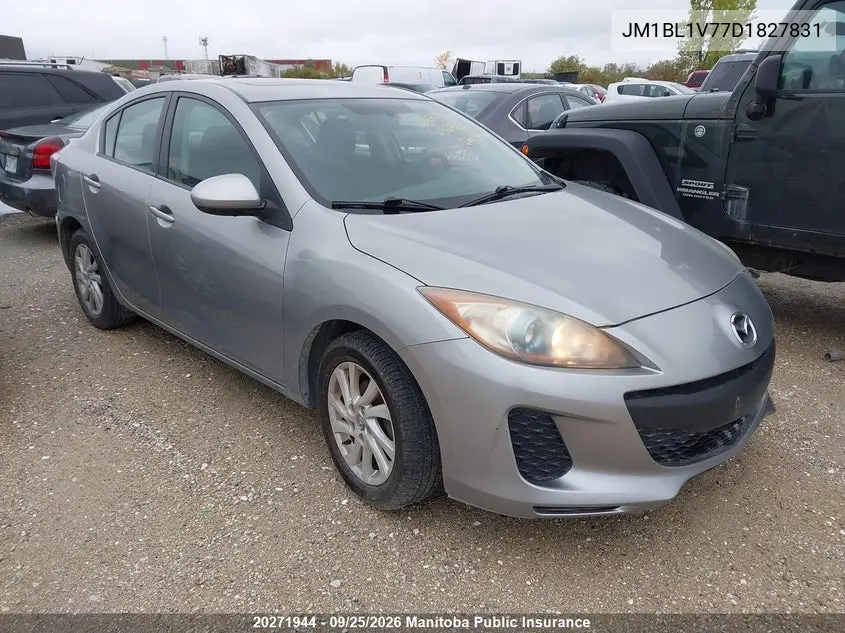 MAZDA 3 2013, VIN JM1BL1V77D1827831
