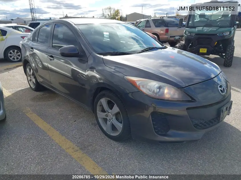 MAZDA 3 2013, VIN JM1BL1UF5D1811152