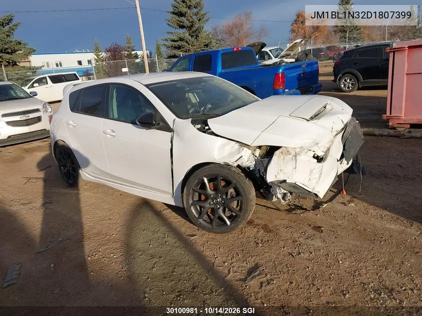 MAZDA 3 2013, VIN JM1BL1N32D1807399